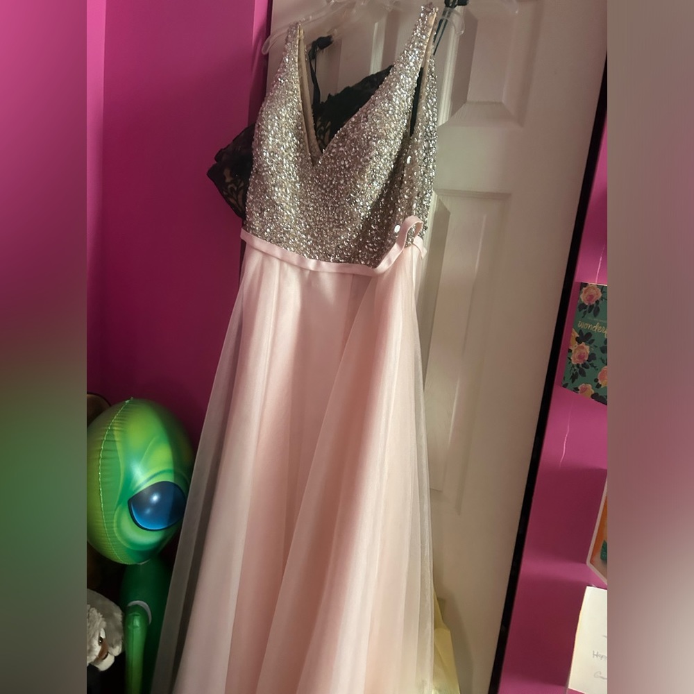 PromGirl Long Tulle Formal Prom Dress with Beading